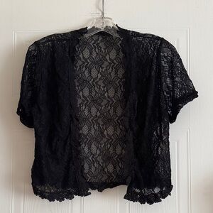 Chic Black Lace Cardigan